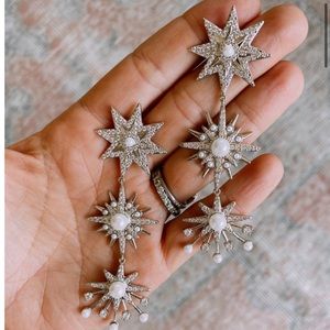 Untamed Petals star gazer drop earrings